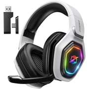 Wireless Gaming Headset 2.4GHz USB &amp; Type-C Low Latency Gaming Headphones with Microphone for PC, PS5, PS4, Mobile, Switch