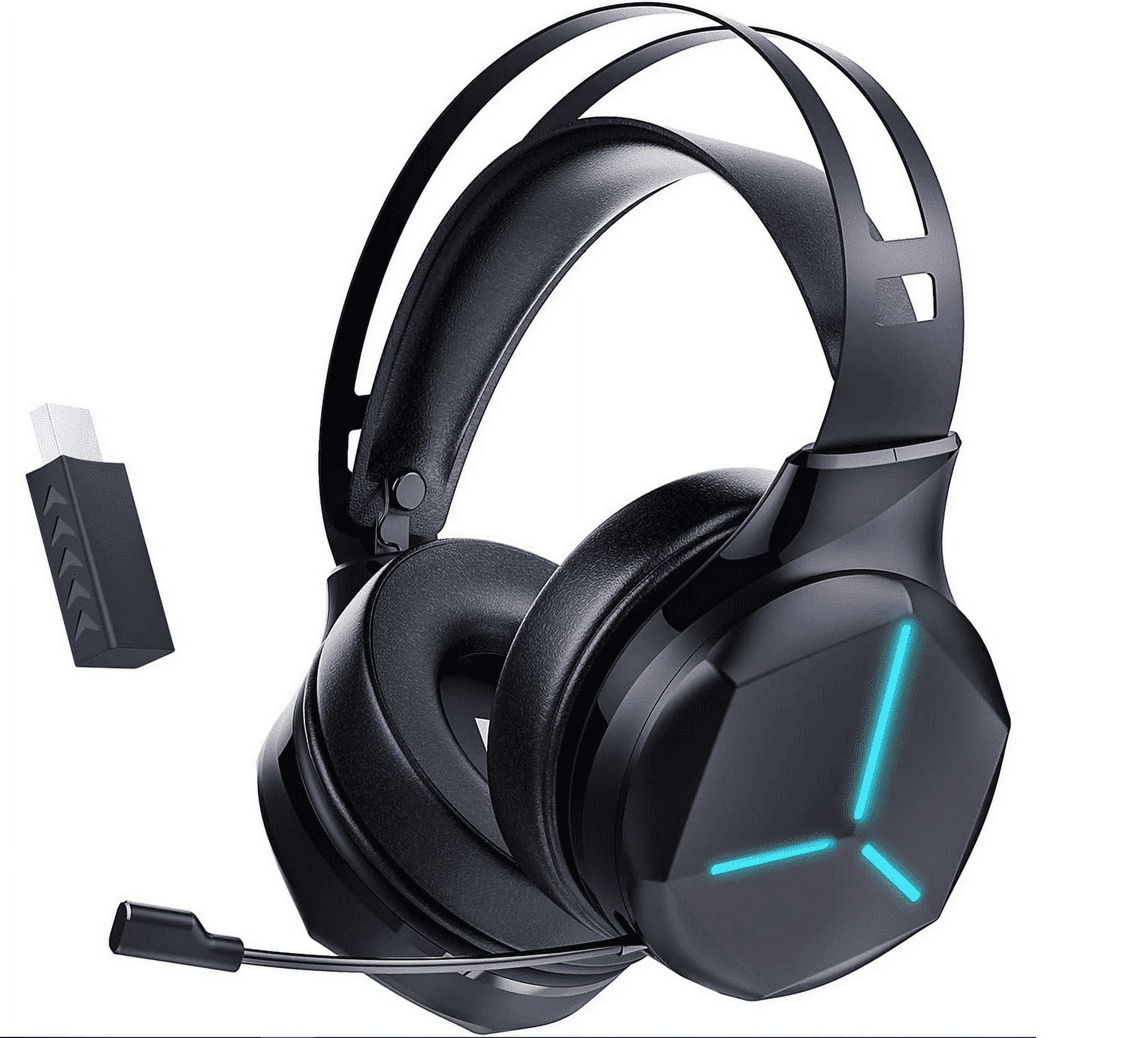 Auriculares inalámbricos para juegos con micrófono para PS5, Ps4, PC, Mac,  auriculares de jugador 3 en 1 con micrófono, inalámbrico de 2.4GHz para  consola Playstation, Bluetoot