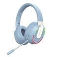 thumbnail image 1 of Wireless Gaming Headset, Over Ear Headphones with Bluetooth 5.1, Foldable Headband, 40mm Drivers, Microphone, 3.5mm Wired Mode, Blue, 1 of 6