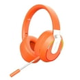 thumbnail image 1 of Wireless Gaming Headset, Over Ear Headphones with Bluetooth 5.1, Foldable Headband, 40mm Drivers, Microphone, 3.5mm Wired Mode, Orange, 1 of 6