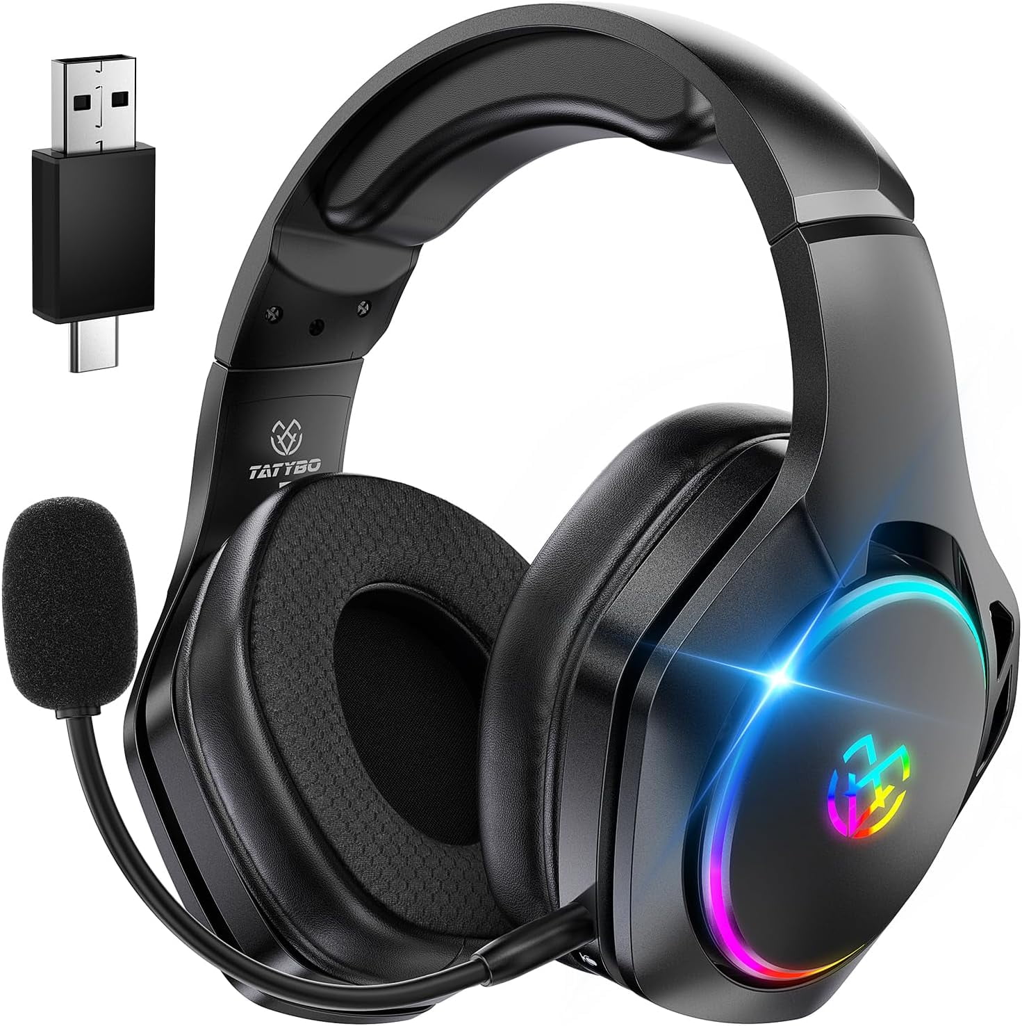 Wireless Gaming Headset for PS4 PS5 PC Switch with Detachable Mic 30Hr Battery 2.4GHz 7.1 Surround Sound Walmart
