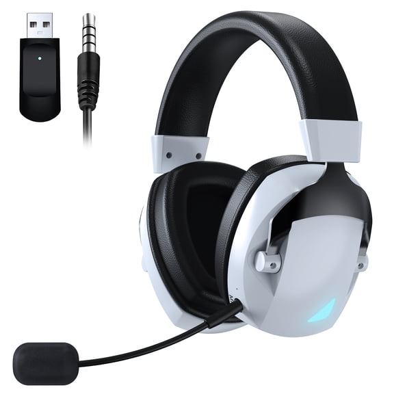 Wireless Gaming Headset for PS5, PS4, PC, Nintendo Switch, 2.4GHz USB Gaming Headphones, Bluetooth 5.3, 50H Battery, Noise Canceling Microphone, ONLY 3.5mm Wired Mode for Xbox Series