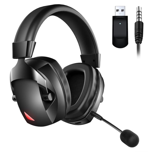 Wireless Gaming Headset for PS5, PS4, PC, Nintendo Switch, 2.4GHz USB Gaming Headphones, Bluetooth 5.3, 50H Battery, Noise Canceling Microphone, ONLY 3.5mm Wired Mode for Xbox Series