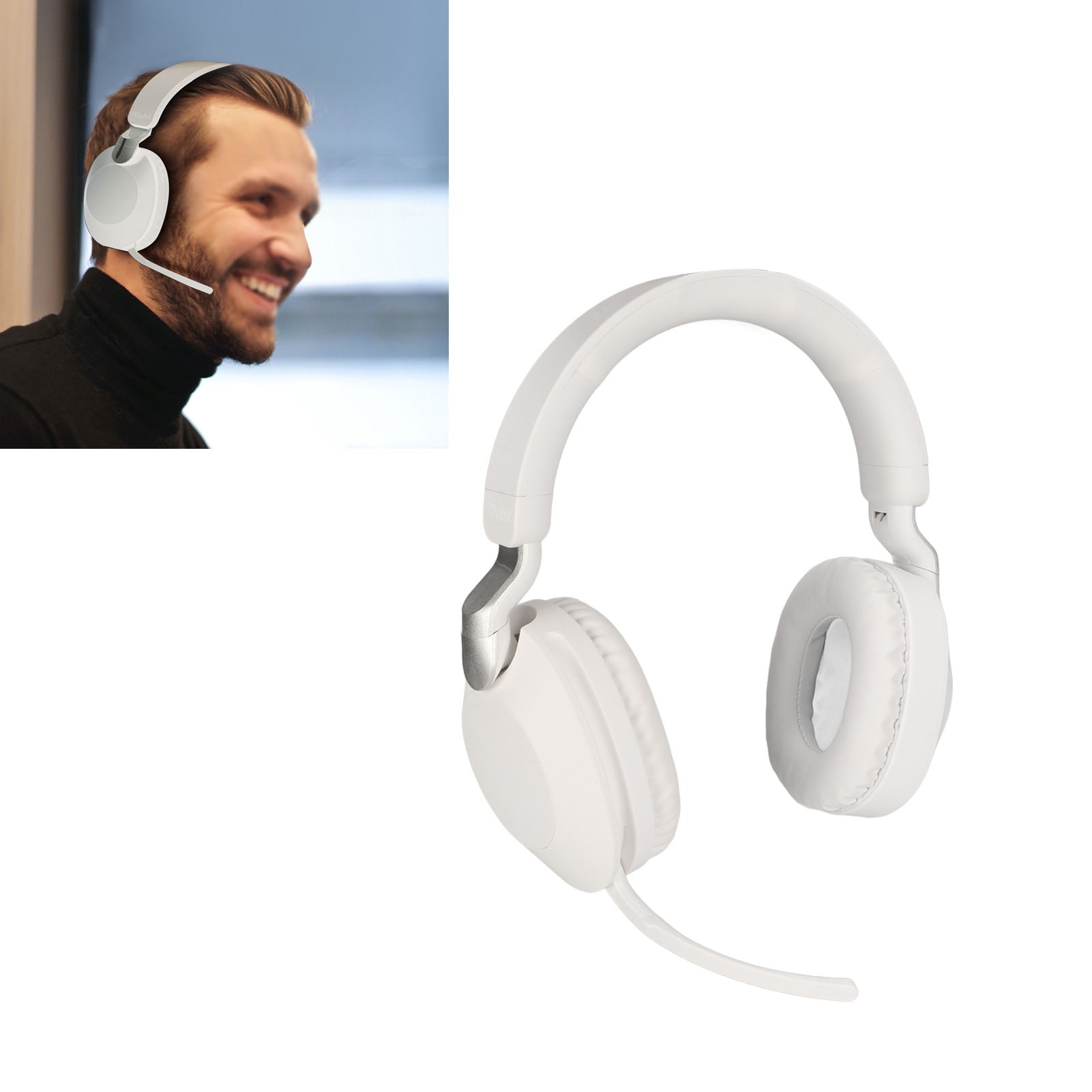 Wireless Gaming Headset,Wired Gaming Headset With , Ear Pads,Foldable 5