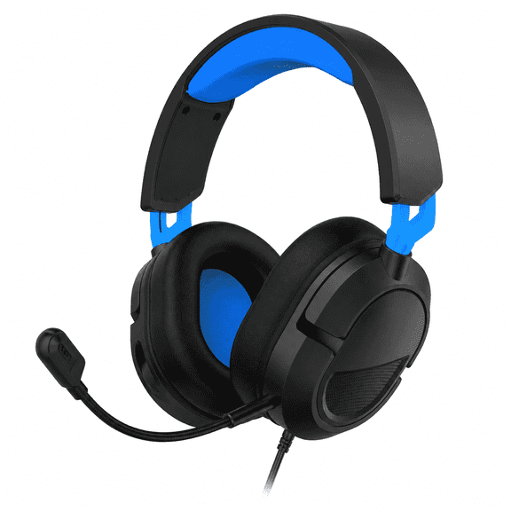 7.1 Surround Sound Gaming Headset with Noise Canceling Microphone - Ultralight Over-Ear Wired Gaming Headphones for PC, PS5, PS4, Xbox Series X/S, Switch, Black & Blue