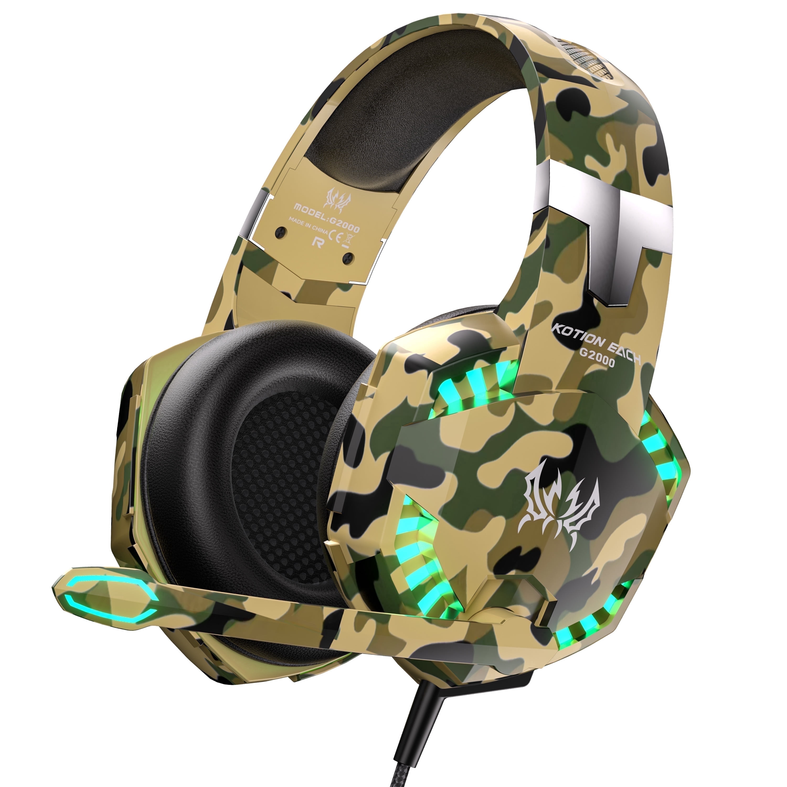 Gaming Headset for PS5/PS4/PC/Mac/Switch/Xbox,Wired Gaming Headphones with Noise-Canceling Mic,7.1 Surround Sound,RGB Lights
