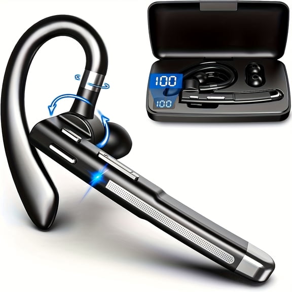 Wireless Gaming Headset with ENC Microphone, Semi-Open Design, Type-C Charging, Compatible with iOS/Android for Driving Business Office Use