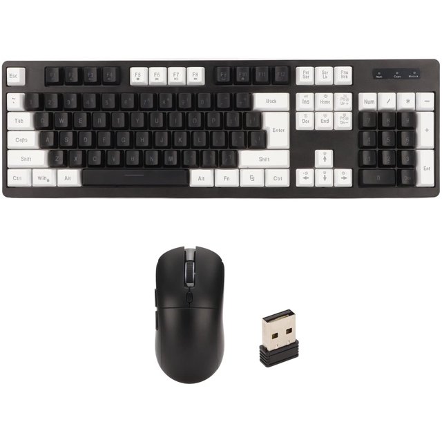 Wireless Gaming Keyboard And Mouse Combo, 104 Key Rgb Backlit 2.4Ghz
