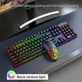 thumbnail image 1 of Wireless Gaming Keyboard and Mouse Combo - RGB LED Backlit, Rechargeable & Light Up Letters, Full-Size, Ergonomic Tilt Angle, Sleep Mode, Quiet Keyboard Mouse for Mac, Windows, Laptop, PC, 1 of 7