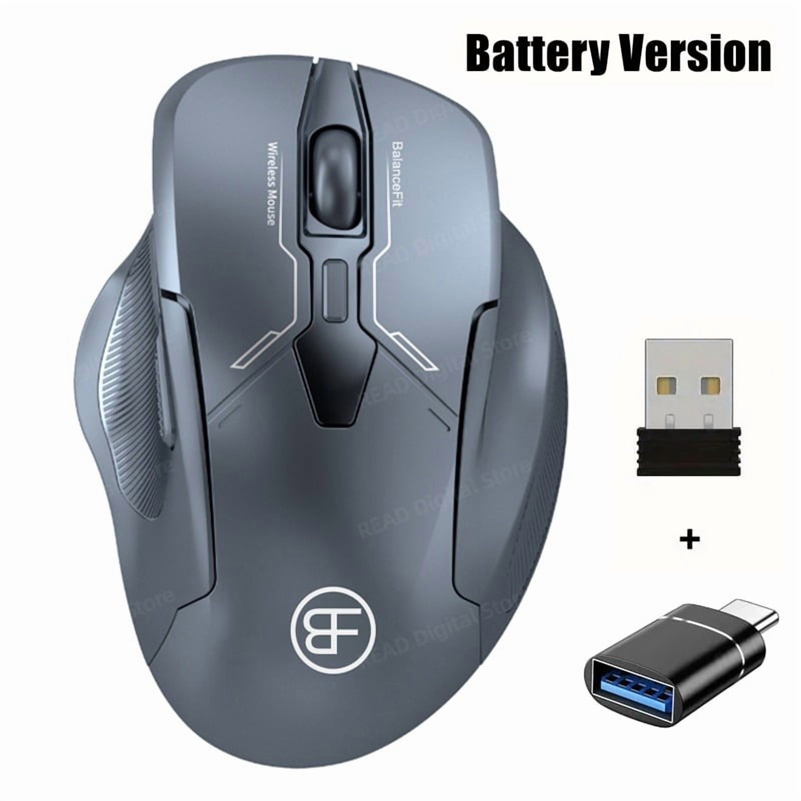 Wireless Gaming Mouse 2.4G Ergonomic Cordless Mouse with USB Receiver Computer Mouse with 6 Buttons for Laptop PC Computer