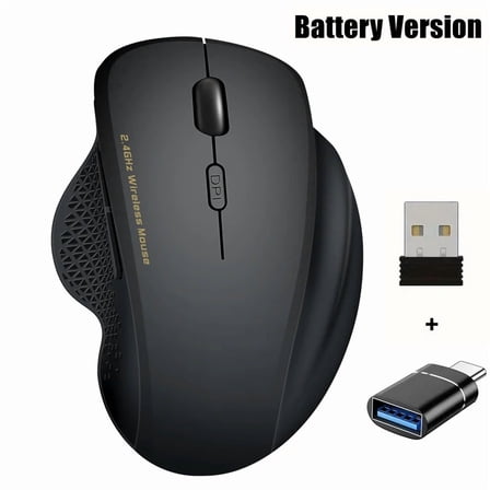 Wireless Gaming Mouse 2.4G Ergonomic Cordless Mouse with USB Receiver Computer Mouse with 6 Buttons for Laptop PC Computer