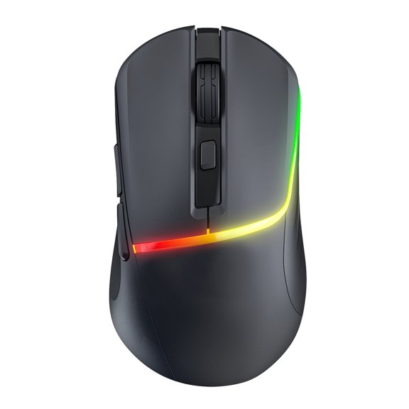 Wireless Gaming Mouse, 6 Programmable Buttons, 2.4G Bluetooth, RGB Backlight, USB Receiver, High Precision Ergonomic for PC Laptop Tablet Gaming