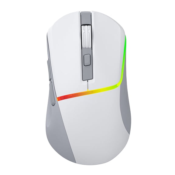 Wireless Gaming Mouse, 6 Programmable Buttons, 2.4G Bluetooth, RGB Backlight, USB Receiver, High Precision Ergonomic for PC Laptop Tablet Gaming