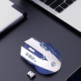 thumbnail image 1 of Wireless Gaming Mouse, Bluetooth and 2.4G Dual Mode 6 Button Rechargeable with USB Receiver, 4.62 x 3.07 x 1.50 in, Blue, 1 of 8