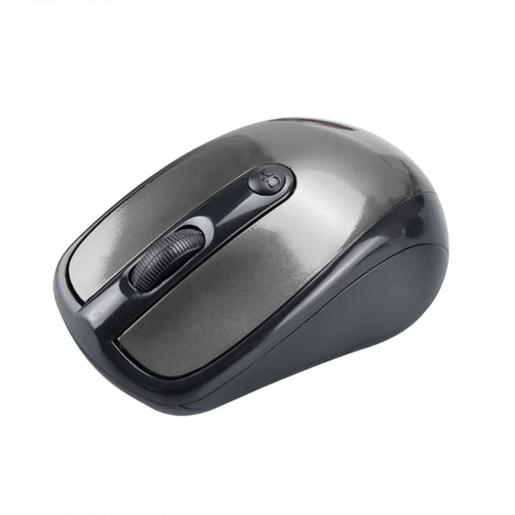 Wireless Gaming Mouse, for PC Laptop, 2.4GHz Ergonomic Optical Mouse with 6 Buttons Wireless Mouse, 2000 DPI Adjustable, 10m Range, Portable for Travel and Work,Gray