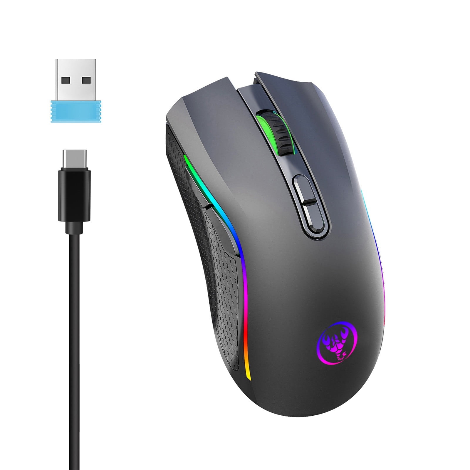 Gaming Mouse Wired, USB Computer Mouse with 4 Adjustable DPI, RGB Backlit LED, Side Buttons, Ergonomic Optical Mice for PC, Laptop, Windows, Mac, Gamer - Walmart.com Gaming Mouse Wired, USB Computer Mouse with 4 Adjustable DPI, RGB Backlit LED, Side Buttons, Ergonomic Optical Mice for PC, Laptop, Windows, Mac, Gamer - Walmart.com