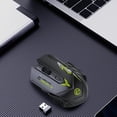 thumbnail image 1 of Wireless Gaming Mouse, Rechargeable Silent Wireless Mouse with 3600 DPI Adjustable, Anti-Skid Design on Both Sides,Improve Grip Stability, for Laptop,Desktop,PC,MacBook(Black), 1 of 6