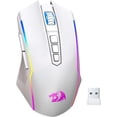 thumbnail image 1 of Wireless Gaming Mouse, Tri-Mode 2.4G/USB-C/Bluetooth Mouse Gaming, 12000 DPI, RGB Backlit, Fully Programmable, Rechargeable Wireless Computer Mouse for Laptop PC Mac, White, 1 of 4