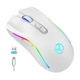 thumbnail image 1 of Wireless Gaming Mouse with 6 Leves of DPI,RGB Backlit,2.4G Mice for Windows PC Gaming and Office,White, 1 of 7