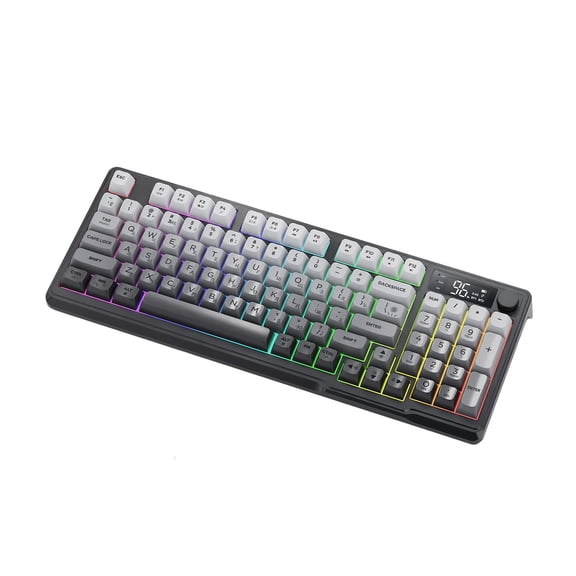 Wireless Gaming Russian Keyboard 2.4Ghz Bluetooth-Compatible Backlit Mechanical Keyboard With Screen For Gaming Desktop