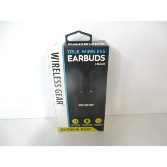 Wireless Gear Black True Wireless Earbuds With Charging Case