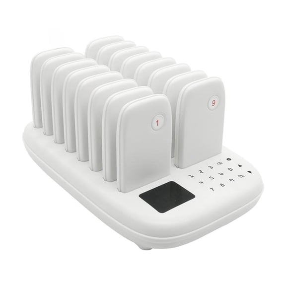 Wireless Guest Customer Service Calling System,Restaurant Pager System,Social Distancing Keeping 16 Pagers Buzzers ,Precise Control