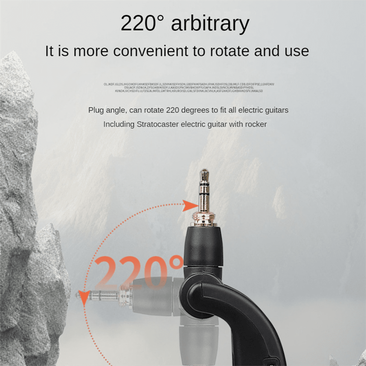Wireless Guitar System Audio Digital Guitar Transmitter Receiver Built-in Rechargeable Battery for Electric Guitar Bass