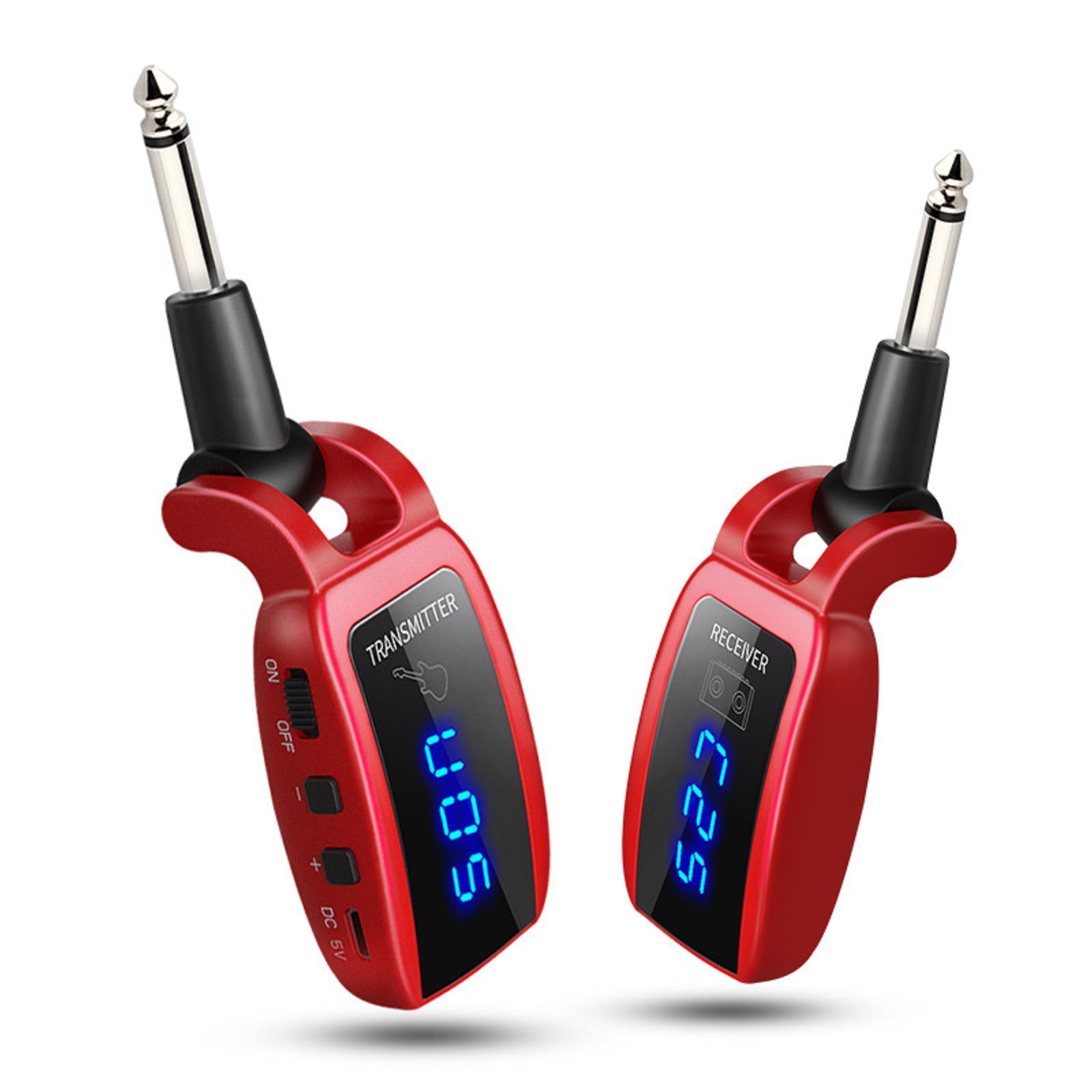 Wireless Guitar System Rechargeable Upgrated LED Screen15 Channels UHF Wireless Guitar Transmitter Receiver For Electric TAPDRA Spare Part