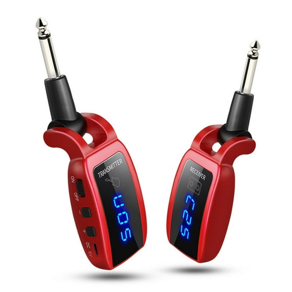 Wireless Guitar System Rechargeable Upgrated LED Screen15 Channels UHF Wireless Guitar Transmitter Receiver For Electric TAPDRA Spare Part