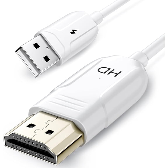 Wireless HDMI Display Adapter for iPhone, USB to HDMI Adapter, Screen Mirroring Cable Streaming Video/Audio/Files for iPhone,iPad,Android,Tablet,Laptop,Window,MacBook to TV/Monitor/Projector