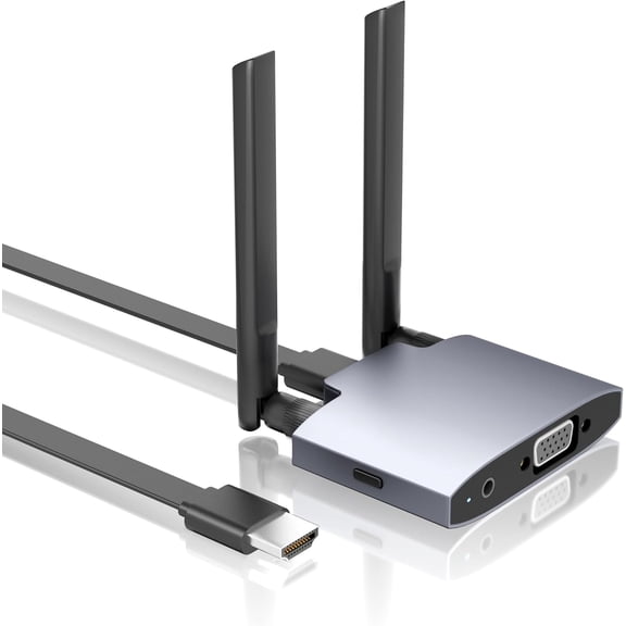 Wireless HDMI Display Dongle Adapter, Transmitter, 4K Decoding 5G/2.4G Dual-Band Stable Transmission, Plug & Play for Video and o from Smartphone to Projector/Monitor/HDTV