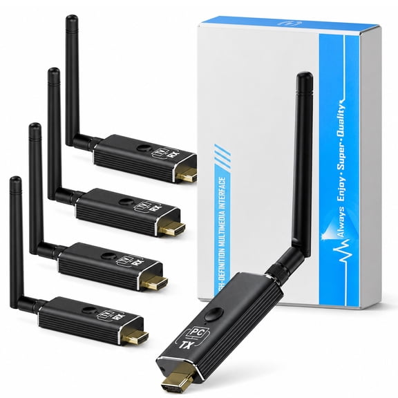 Wireless HDMI Transmitter and Receiver with App Monitor Wireless Reception,Plug&Play,656ft 1080P HD,for Streaming to Video&Audio to Monitor/Tablet/Mobile from Laptop/Camera/TV-Box/Blu-ray
