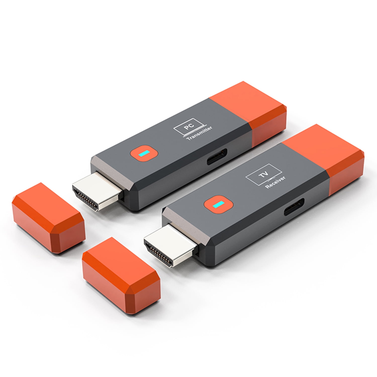 Wireless HDMI Transmitter and Receiver, Portable 1080P@60Hz HD HDMI Wireless Extender, Plug and Play, Support 50M/165FT, 2.4/5.8GHz for PC/Laptop/Camera/HDTV/Projector/TV Box.