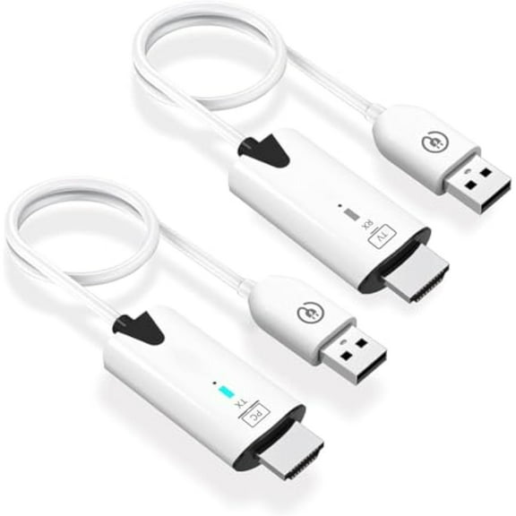 Wireless HDMI Transmitter and Receiver, Portable 1080P Wireless HDMI kit,164FT/50M,Plug&Play, for PC, Laptops, TV Box, PS4/5, Cameras to Project to TV/Projector/Monitor/Video Audio Transmission