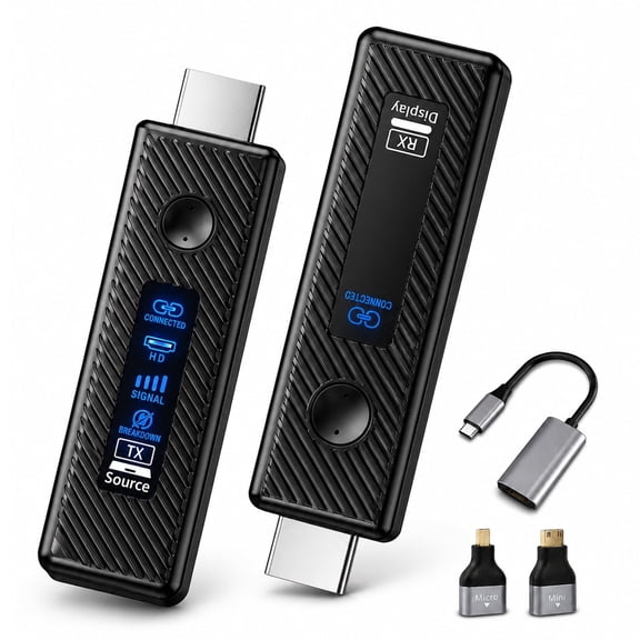 MIZUSO Wireless HDMI transmitter and receiver, 1080P@60Hz HD output, 2.4G/5G for transmitting video and audio from laptop/PC/projector/TV box to a monitor