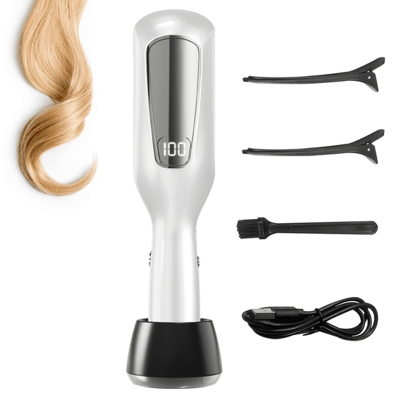 Wireless Hair Trimmer for Split Ends - Blue Negative Ion Frizz Control, Cordless Broken Hair Repair with Stainless Steel Blade, No Length Loss, Type-C Fast Charge for Curly/Straight Hair