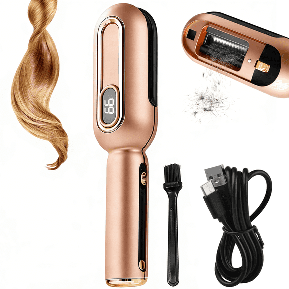 Wireless Hair Trimmer for Split Ends - Blue Negative Ion Frizz Control, Cordless Broken Hair Repair with Stainless Steel Blade, No Length Loss, Type-C Fast Charge for Curly/Straight Hair