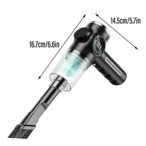 Wireless Hand Held Vacuum, Portable Vacuum Cleaners for Home, Vehicle-mounted Vacuum Cleaner with LCD Power Display for Drivers and Office Workers(Dual Filter Element, Black)