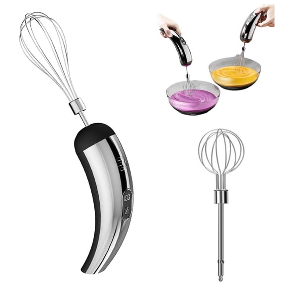 Wireless Hand Portable Charging Whisk for Home Baking Cake and Cream, Mini Everyday Essential Household Electric Milk Frother and Stirrer for Kitchen, Practical Gadget for Mixing Drinks and Food