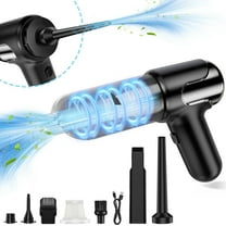 Wireless Handheld Car Vacuum Cleaner, 4 in 1 Portable Vacuum Cleaner, 20000Pa High Power Cordless Air Duster with Multi-Nozzles, Rechargeable Dust Busters for Car, Home, Office, Pet, Black