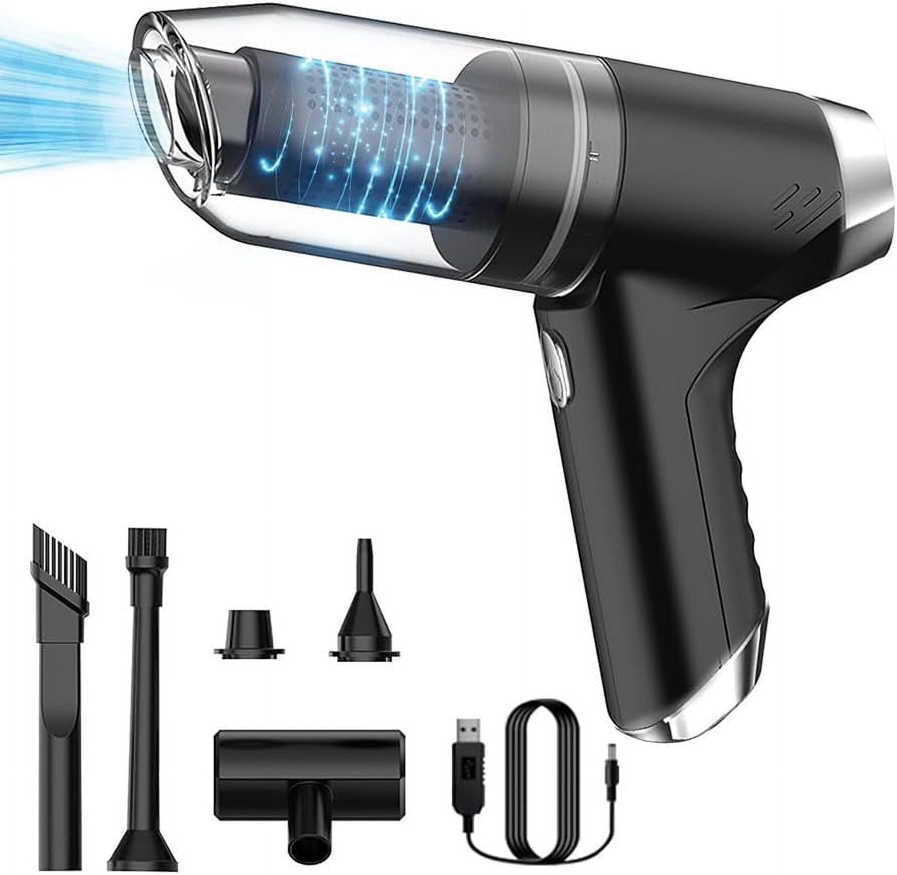 Wireless Handheld Car Vacuum Cleaner, 90000 PA Strong Suction Portable Vacuum Cleaner with Low Noise, Cordless Car Vacuum Mini Vacuum Cleaner Easy to Clean Car Interior, Keyboard, Drawer and Crevices