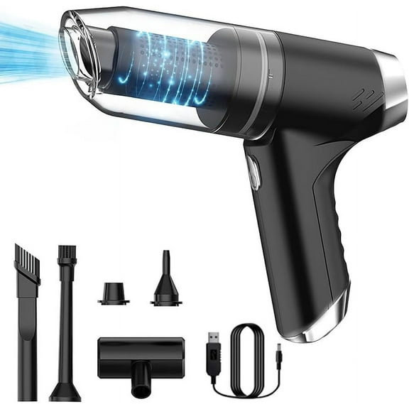 Wireless Handheld Car Vacuum Cleaner, 90000 PA Strong Suction Portable Vacuum Cleaner with Low Noise, Cordless Car Vacuum Mini Vacuum Cleaner Easy to Clean Car Interior, Keyboard, Drawer and Crevices