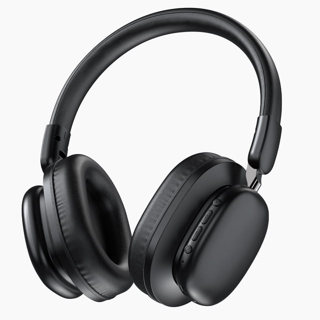 Wireless Headphone Bluetooth 5.4, 40H Playtime with 3EQ Modes, Bass Boosted 85%, Bluetooth Headphone Over Ear Wireless/Wired, ENC Clear Call, Foldable Over Ear Headphone for Travel/Office/PC Black