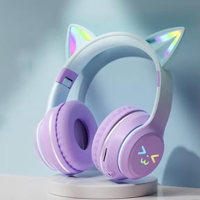 Wireless Headphone, Cat Ear Design Headphone with Built-in Microphone, Foldable Bluetooth-compatible Headset for Mobile Phone