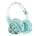 thumbnail image 1 of Wireless Headphones, Bluetooth 5.0 with LED Light Effects and Foldable Design for Work, Gaming, Workout, in Blue, Green, Pink, 1 of 9