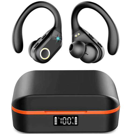 Wireless Headphones, Bluetooth 5.3 Headphones Sports Wireless Earbuds Hifi Stereo Noise Cancelling Headsets, Bluetooth Earphones BQWCHIN