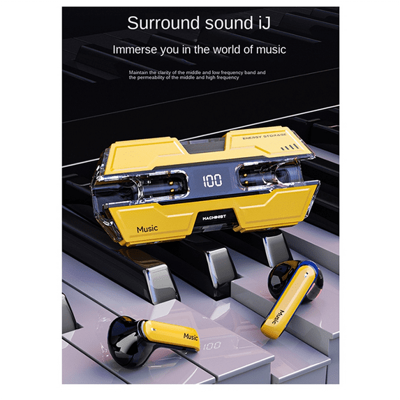 Wireless Headphones Bluetooth Touch Control Earphones Sport Stereo Gaming Headset Suitable for Games Clear Footsteps-D