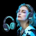 thumbnail image 1 of Wireless Headphones, Czzoypi Bluetooth 5. Gaming Headset with Microphone, Over-Ear RGB Light Foldable Comfort for PC Mobile Phone, Navy, 1 of 7