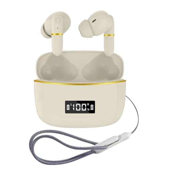 Wireless Headphones Hwkond Wired Bluetooth Earphones, Digital Display, Battery Life, Bluetooth 5.3 In Ear Bluetooth Earphones on Clearance