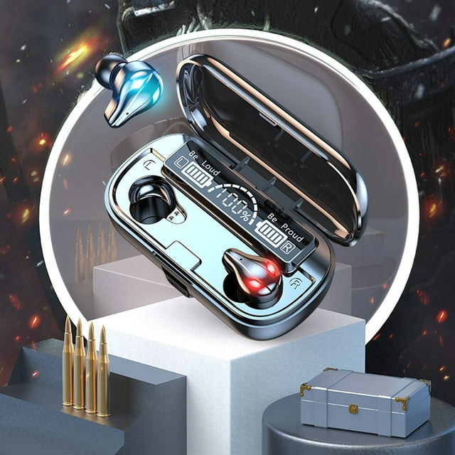 Wireless Headphones, Inear 5.1 Earplugs, With Microphone With LED